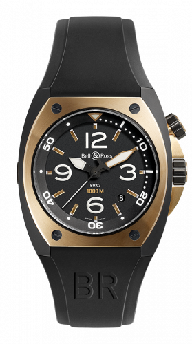 Bell & Ross BR 02 92 Rose Gold & Carbon BR02-PINKGOLD-CA Bell & Ross BR 02 92 Rose Gold & Carbon BR02-PINKGOLD-CA