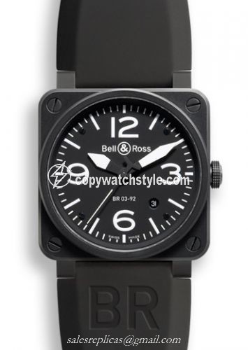 Bell & Ross BR 03 92 Carbon BR0392BLCA Bell & Ross BR 03 92 Carbon BR0392BLCA