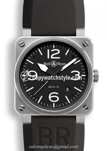 Bell & Ross BR 03 92 Steel BR0392BLST2 Bell & Ross BR 03 92 Steel BR0392BLST2