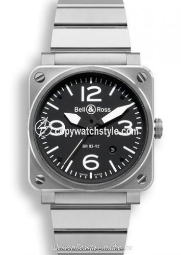 Bell & Ross BR 03 92 Steel BR0392BLSTSST Bell & Ross BR 03 92 Steel BR0392BLSTSST