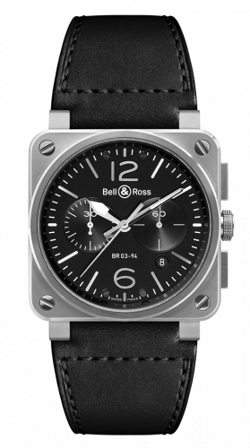 Bell & Ross BR 03 94 Steel Chronograph BR0394-BL-SI/SCA Bell & Ross BR 03 94 Steel Chronograph BR0394-BL-SI/SCA