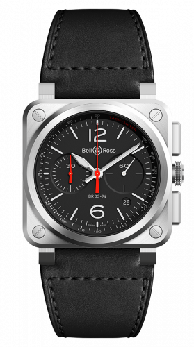 Bell & Ross BR 03 94 Black Steel Chronograph BR0394-BLC-ST/SCA Bell & Ross BR 03 94 Black Steel Chronograph BR0394-BLC-ST/SCA