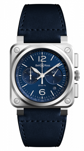 Bell & Ross BR 03 94 Blue Steel Chronograph BR0394-BLU-ST/SCA Bell & Ross BR 03 94 Blue Steel Chronograph BR0394-BLU-ST/SCA