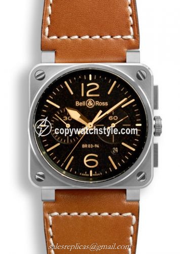 Bell & Ross BR 03 94 Golden Heritage Chronograph BR0394STGHESCA Bell & Ross BR 03 94 Golden Heritage Chronograph BR0394STGHESCA