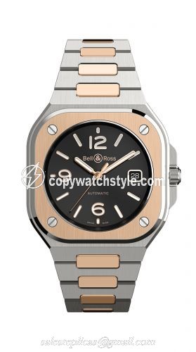 Bell & Ross BR 05 Stainless Steel / Rose Gold / Black / Bracelet BR05A-BL-STPG/SSG Bell & Ross BR 05 Stainless Steel / Rose Gold / Black / Bracelet BR05A-BL-STPG/SSG