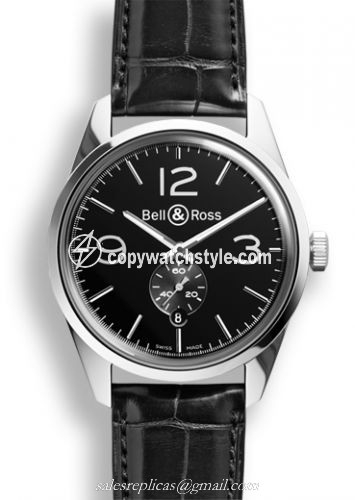 Bell & Ross BR 123 Officer Black BRG123BLSTSCR Bell & Ross BR 123 Officer Black BRG123BLSTSCR