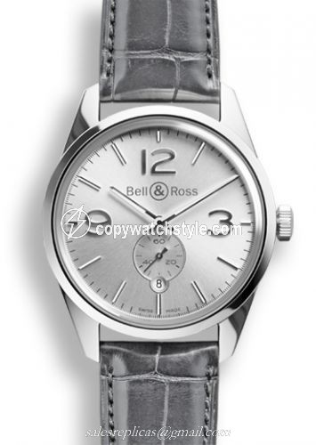 Bell & Ross BR 123 Officer Silver BRG123WHSTSCR Bell & Ross BR 123 Officer Silver BRG123WHSTSCR