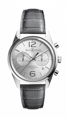 Bell & Ross BR 126 Officer Silver Chronograph BRG126-WH-ST/SCR Bell & Ross BR 126 Officer Silver Chronograph BRG126-WH-ST/SCR