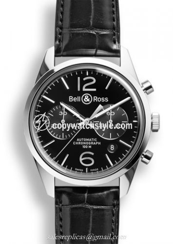 Bell & Ross BR 126 Officer Black Chronograph BRG126BLSTSCR Bell & Ross BR 126 Officer Black Chronograph BRG126BLSTSCR