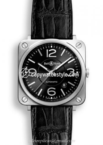 Bell & Ross BR S Officer Black BRS92BLST Bell & Ross BR S Officer Black BRS92BLST