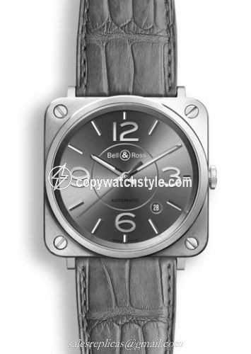 Bell & Ross BR S Officer Ruthenium BRS92RUSTSCR Bell & Ross BR S Officer Ruthenium BRS92RUSTSCR