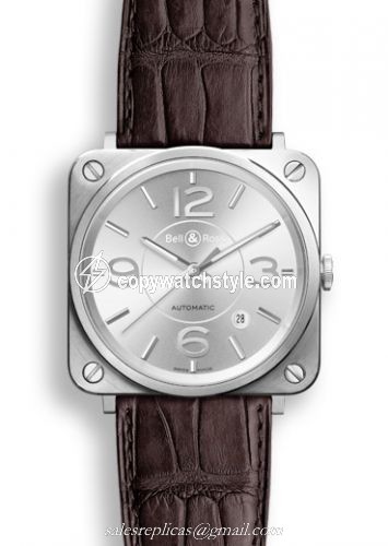 Bell & Ross BR S Officer Silver BRS92SISTSCR Bell & Ross BR S Officer Silver BRS92SISTSCR