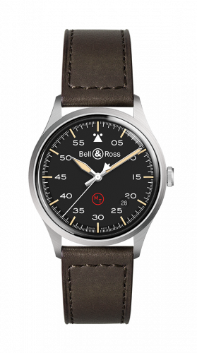 Bell & Ross BR V1-92 Stainless Steel / Black - Military / Calf BRV192-MIL-ST/SCA Bell & Ross BR V1-92 Stainless Steel / Black - Military / Calf BRV192-MIL-ST/SCA