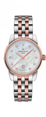 Certina DS Podium Automatic 29 Stainless Steel / Rose Gold PVD / MOP / Bracelet C001.007.22.116.00 Certina DS Podium Automatic 29 Stainless Steel / Rose Gold PVD / MOP / Bracelet C001.007.22.116.00