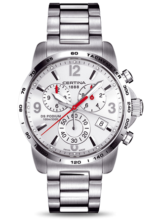 Certina DS Podium Big Size Chrono Silver Bracelet C0016171103700 Certina DS Podium Big Size Chrono Silver Bracelet C0016171103700