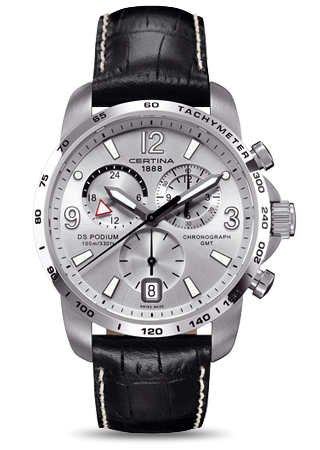 Certina DS Podium Big Size Chrono GMT Silver C0016391603700