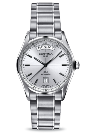 Certina DS-1 Day-Date Stainless Steel / Silver / Bracelet C006.430.11.031.00 Certina DS-1 Day-Date Stainless Steel / Silver / Bracelet C006.430.11.031.00