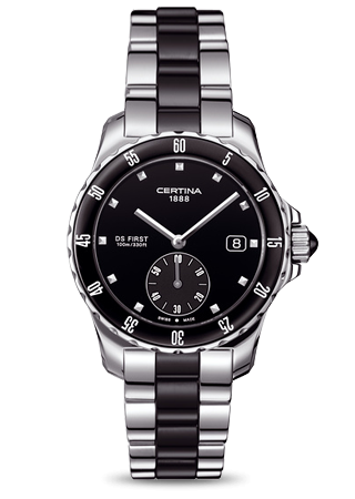Certina DS First Lady Ceramic Black Bracelet C0142351105101 Certina DS First Lady Ceramic Black Bracelet C0142351105101
