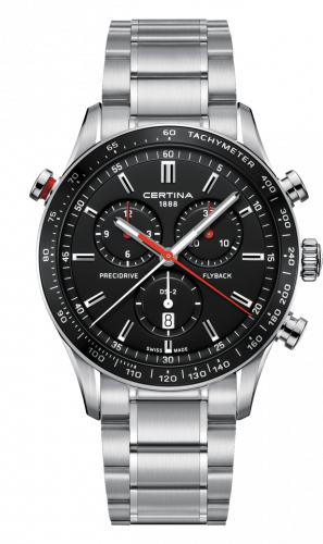 Certina DS-2 Chronograph Flyback Stainless Steel / Black / Bracelet C024.618.11.051.01 Certina DS-2 Chronograph Flyback Stainless Steel / Black / Bracelet C024.618.11.051.01