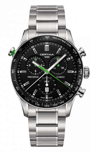 Certina DS-2 Chronograph Flyback Stainless Steel / Black / Bracelet C024.618.11.051.02 Certina DS-2 Chronograph Flyback Stainless Steel / Black / Bracelet C024.618.11.051.02