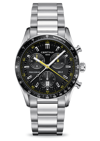 Certina DS 2 Chrono 1/100 Sec PreciDrive Yellow C0244471105101 Certina DS 2 Chrono 1/100 Sec PreciDrive Yellow C0244471105101