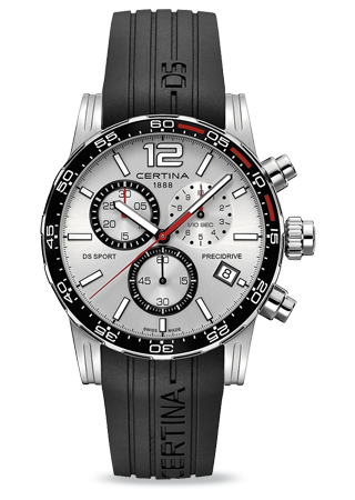 Certina DS Sport Chrono Silver Rubber C0274171703700 Certina DS Sport Chrono Silver Rubber C0274171703700