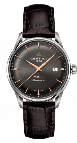 Certina DS-1 Powermatic 80 40 Stainless Steel / Grey / Strap C029.807.16.081.01 Certina DS-1 Powermatic 80 40 Stainless Steel / Grey / Strap C029.807.16.081.01