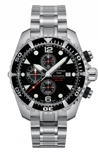 Certina DS Action Diver Chronograph Automatic Stainless Steel / Black / Bracelet C032.427.11.051.00