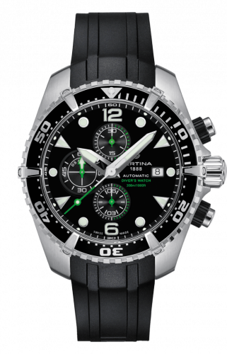 Certina DS Action Diver Chronograph Automatic Stainless Steel / Black / Rubber C032.427.17.051.00 Certina DS Action Diver Chronograph Automatic Stainless Steel / Black / Rubber C032.427.17.051.00