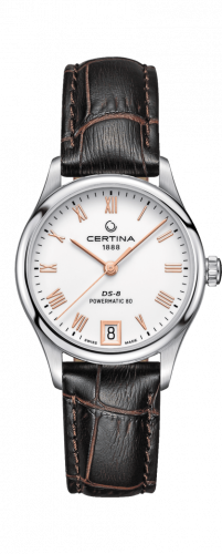 Certina DS-8 Powermatic 80 Lady Stainless Steel / White / Strap C033.207.16.013.00 Certina DS-8 Powermatic 80 Lady Stainless Steel / White / Strap C033.207.16.013.00