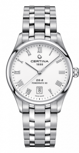Certina DS-8 Powermatic Stainless Steel / White / Bracelet C033.407.11.013.00 Certina DS-8 Powermatic Stainless Steel / White / Bracelet C033.407.11.013.00