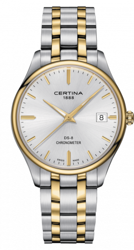 Certina DS-8 Chronometer Stainless Steel / Yellow Gold PVD / Silver C033.451.22.031.00 Certina DS-8 Chronometer Stainless Steel / Yellow Gold PVD / Silver C033.451.22.031.00