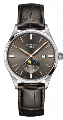 Certina DS-8 Moon Phase Stainless Steel / Anthracite / Strap C033.457.16.081.00