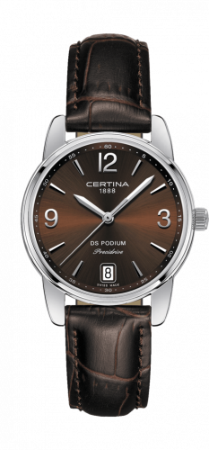 Certina DS Podium 33 Stainless Steel / Brown / Strap C034.210.16.297.00 Certina DS Podium 33 Stainless Steel / Brown / Strap C034.210.16.297.00