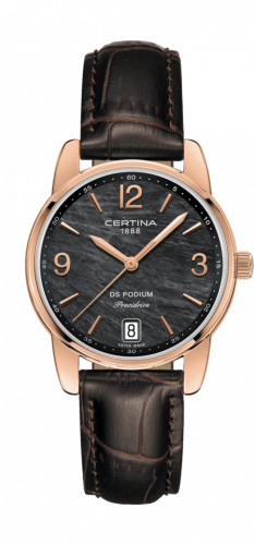 Certina DS Podium 33 Rose Gold PVD / Black MOP / Strap C034.210.36.127.00 Certina DS Podium 33 Rose Gold PVD / Black MOP / Strap C034.210.36.127.00