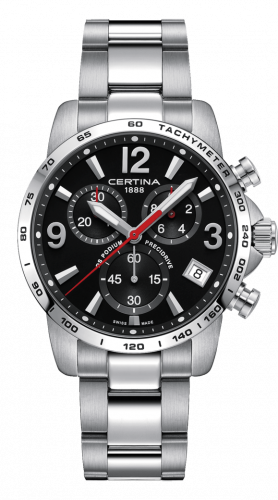 Certina DS Podium Chronograph 1/10 Sec Stainless Steel / Black / Bracelet C034.417.11.057.00 Certina DS Podium Chronograph 1/10 Sec Stainless Steel / Black / Bracelet C034.417.11.057.00