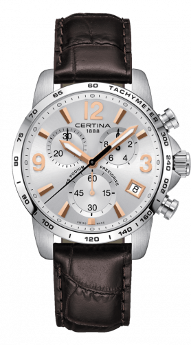 Certina DS Podium Chronograph 1/10 Sec Stainless Steel / Silver / Strap C034.417.16.037.01 Certina DS Podium Chronograph 1/10 Sec Stainless Steel / Silver / Strap C034.417.16.037.01