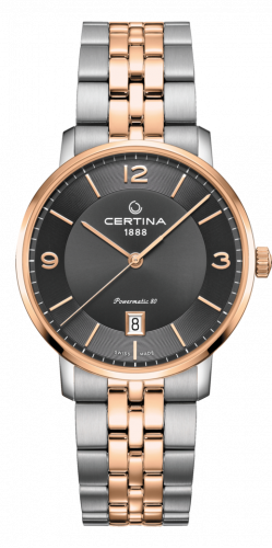 Certina DS Caimano Powermatic 80 Stainless Steel / Rose Gold PVD / Grey / Bracelet C035.407.22.087.01 Certina DS Caimano Powermatic 80 Stainless Steel / Rose Gold PVD / Grey / Bracelet C035.407.22.087.01
