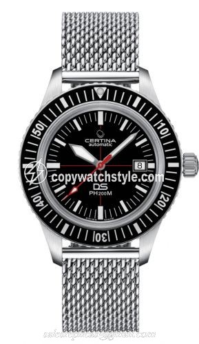 Certina DS PH200M Stainless Steel / Black / Mesh C036.407.11.050.00