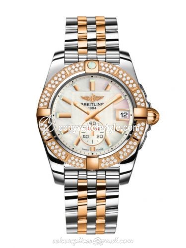 Breitling Galactic 36 Automatic Stainless Steel / Rose Gold / Diamond / Pearl / Bracelet C3733053.A724.376C Breitling Galactic 36 Automatic Stainless Steel / Rose Gold / Diamond / Pearl / Bracelet C3733053.A724.376C