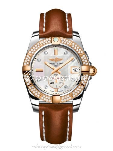 Breitling Galactic 36 Automatic Stainless Steel / Rose Gold / Diamond / Pearl Diamond / Calf C3733053.A725.412X Breitling Galactic 36 Automatic Stainless Steel / Rose Gold / Diamond / Pearl Diamond / Calf C3733053.A725.412X