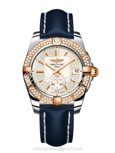 Breitling Galactic 36 Automatic Stainless Steel / Rose Gold / Diamond / Stratus Silver / Calf C3733053.G714.194X Breitling Galactic 36 Automatic Stainless Steel / Rose Gold / Diamond / Stratus Silver / Calf C3733053.G714.194X