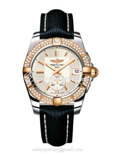 Breitling Galactic 36 Automatic Stainless Steel / Rose Gold / Diamond / Stratus Silver / Sahara C3733053.G714.215X Breitling Galactic 36 Automatic Stainless Steel / Rose Gold / Diamond / Stratus Silver / Sahara C3733053.G714.215X