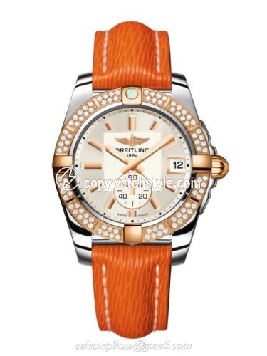 Breitling Galactic 36 Automatic Stainless Steel / Rose Gold / Diamond / Stratus Silver / Sahara C3733053.G714.217X Breitling Galactic 36 Automatic Stainless Steel / Rose Gold / Diamond / Stratus Silver / Sahara C3733053.G714.217X