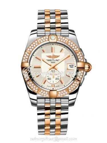 Breitling Galactic 36 Automatic Stainless Steel / Rose Gold / Diamond / Stratus Silver / Bracelet C3733053.G714.376C Breitling Galactic 36 Automatic Stainless Steel / Rose Gold / Diamond / Stratus Silver / Bracelet C3733053.G714.376C