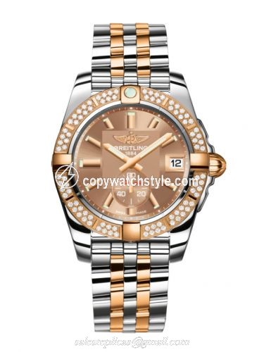 Breitling Galactic 36 Automatic Stainless Steel / Rose Gold / Diamond / Copperhead Bronze / Bracelet C3733053.Q584.376C