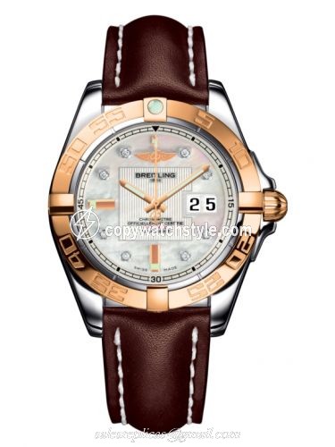 Breitling Galactic 41 Stainless Steel / Rose Gold / Pearl Diamond / Calf C49350L2.A706.431X Breitling Galactic 41 Stainless Steel / Rose Gold / Pearl Diamond / Calf C49350L2.A706.431X