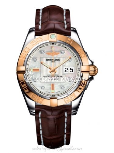 Breitling Galactic 41 Stainless Steel / Rose Gold / Pearl Diamond / Croco C49350L2.A706.724P Breitling Galactic 41 Stainless Steel / Rose Gold / Pearl Diamond / Croco C49350L2.A706.724P