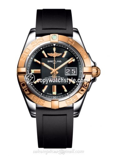 Breitling Galactic 41 Stainless Steel / Rose Gold / Trophy Black / Rubber C49350L2.BA09.132S Breitling Galactic 41 Stainless Steel / Rose Gold / Trophy Black / Rubber C49350L2.BA09.132S