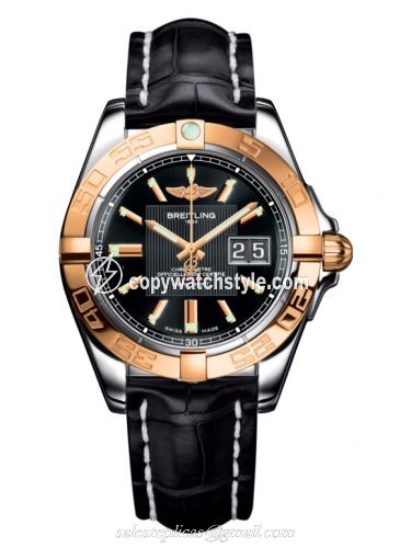 Breitling Galactic 41 Stainless Steel / Rose Gold / Trophy Black / Croco C49350L2.BA09.728P Breitling Galactic 41 Stainless Steel / Rose Gold / Trophy Black / Croco C49350L2.BA09.728P